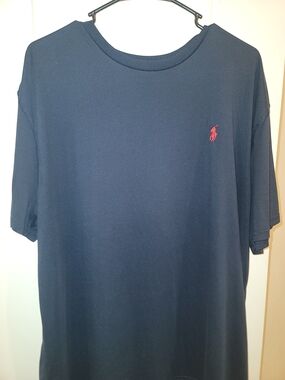 Polo by Ralph Lauren Navy Tee with Red Pony Embroidery